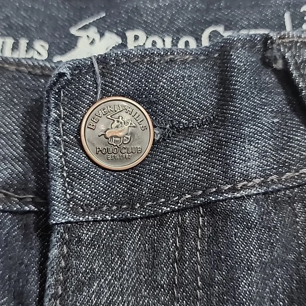 Beverly Hills Polo Club Mens Jeans  Size 32X30 Blue Dark Wash Straight Leg Denim